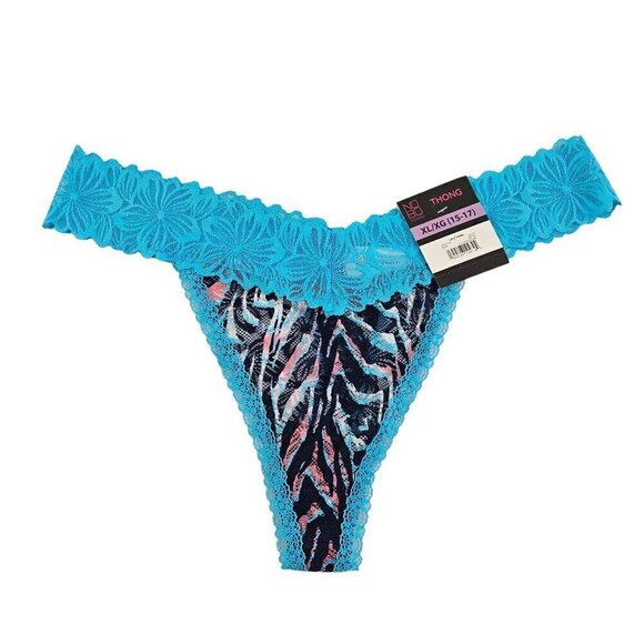No Boundaries 4-Pack Underwear Micro Lace Multi-Color Thong Panties Size XL NWT - Picture 4 of 15